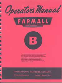 Farmall B & BN Operators Manual PRINT