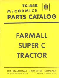 Farmall Super C Parts Manual PRINT
